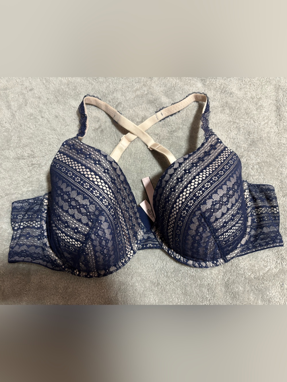Victoria's Secret Navy Lace T-Shirt Bra